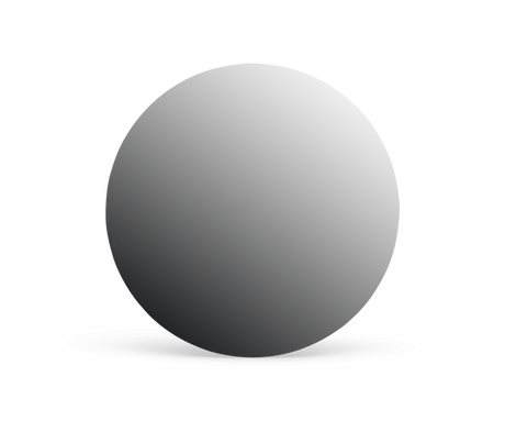Grå sfär med mjuk gradient centrerad mot svart bakgrund.