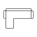 Vänstervänd soffa med schäslong