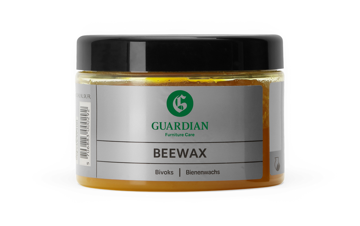 Burk med Guardian Furniture Care BEEWAX – bivax för möbelvård.