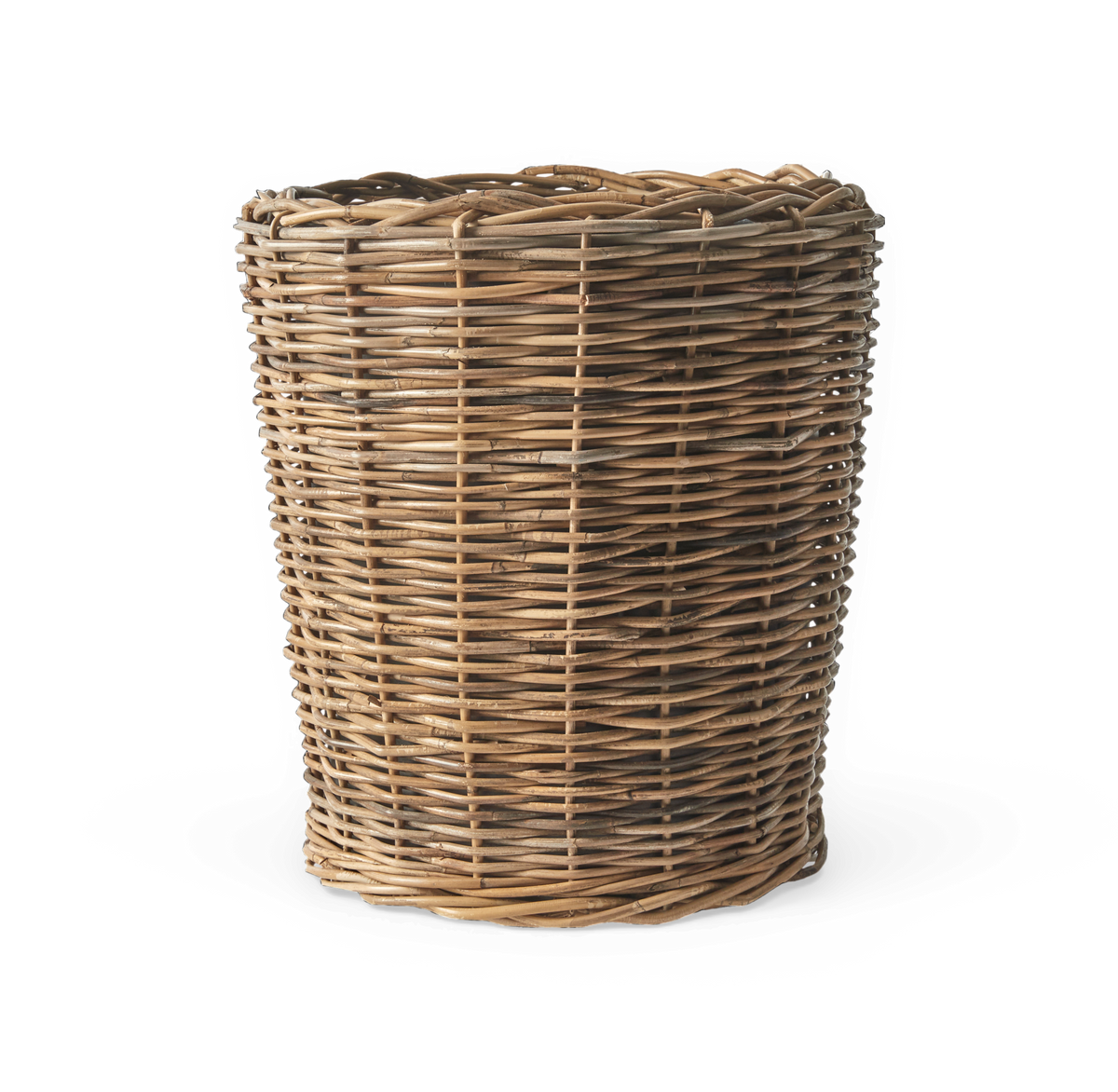 Flätad rattan-/pilkorg, fristående produktbild.