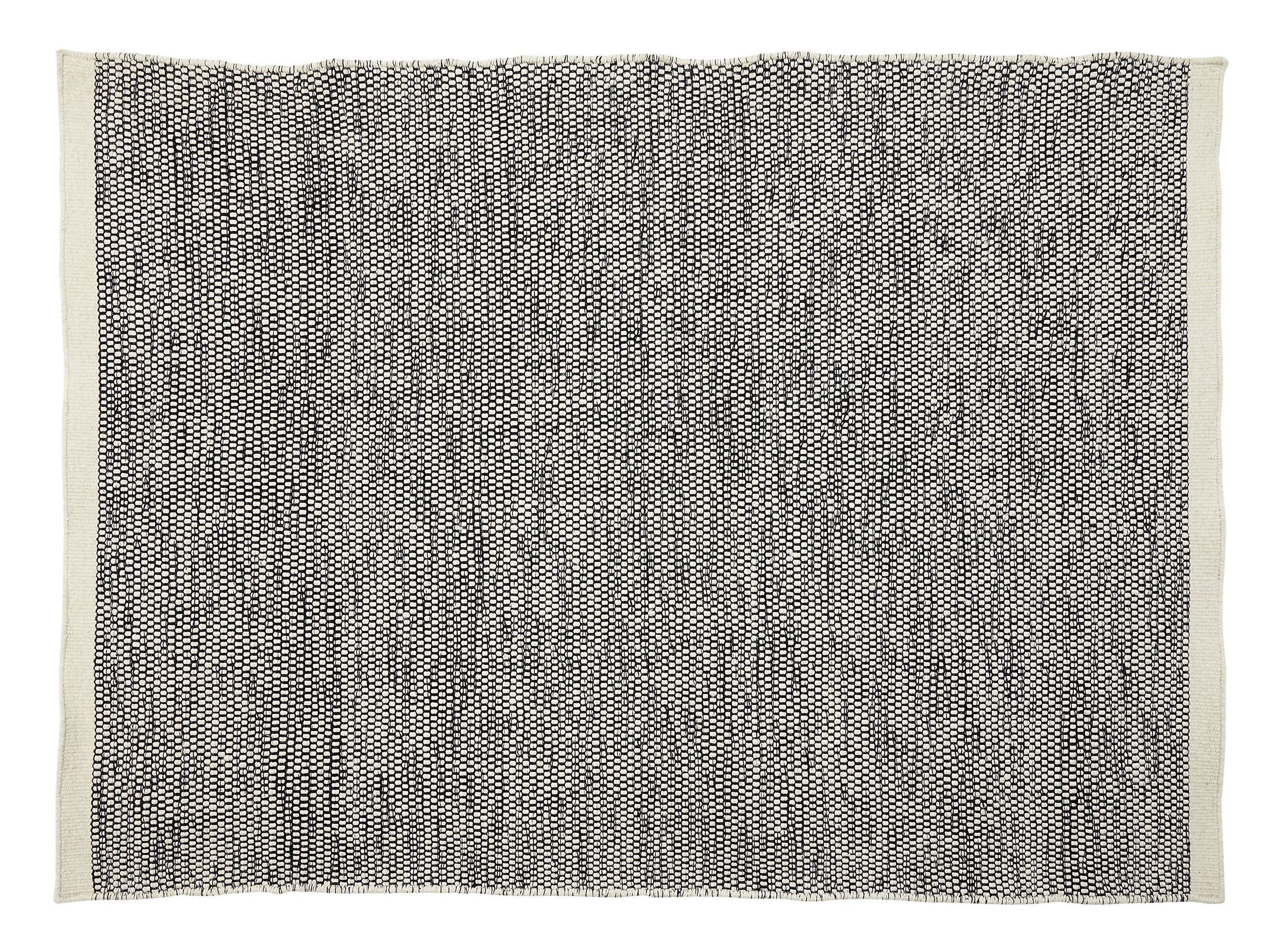 Quebec Kelimmatta 170 x 240 cm - Vit/svart mönstrad ull