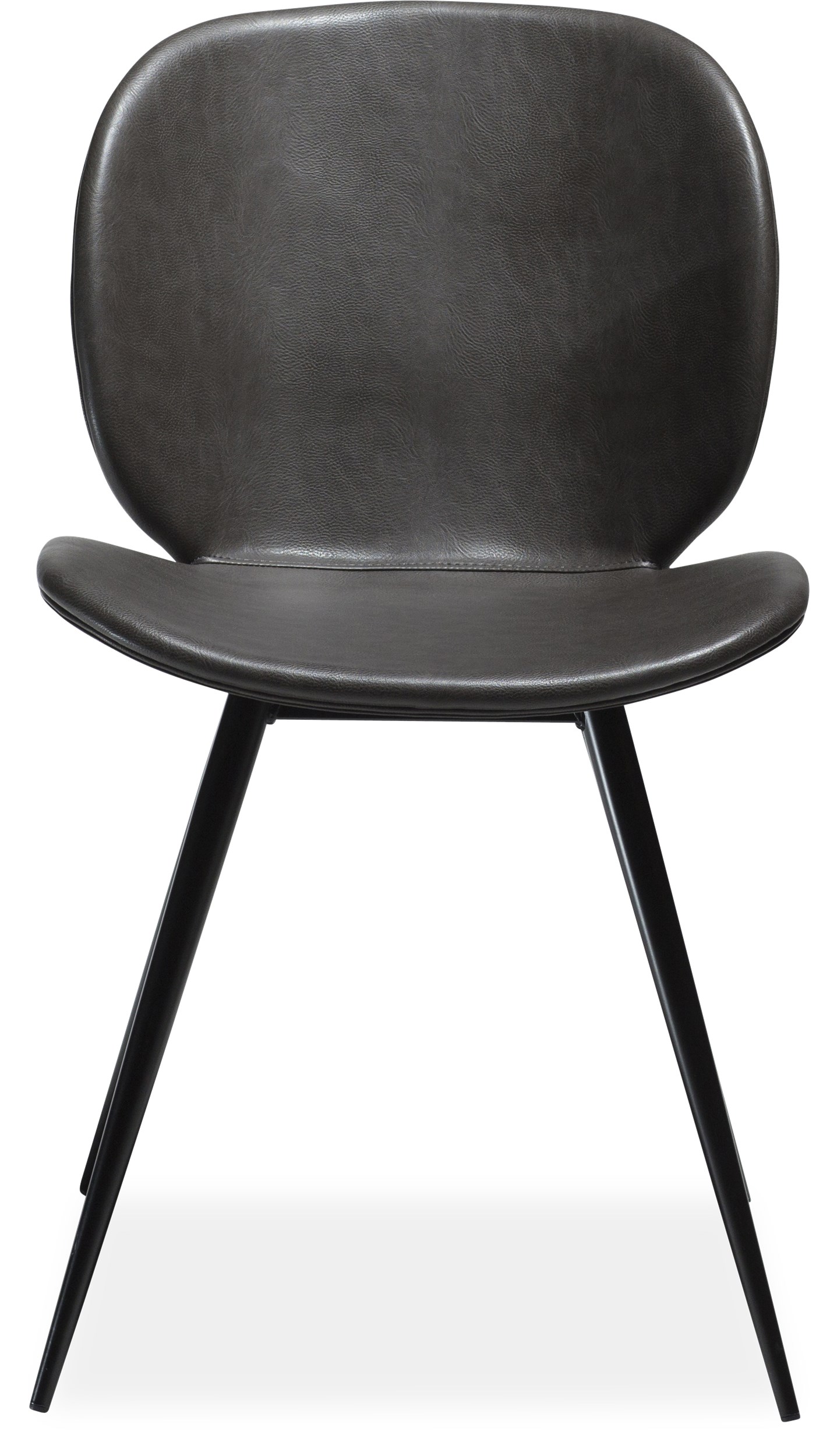 Cadiz matstol - Sits i vintage grått konstläder och ben i svartlackerad metall