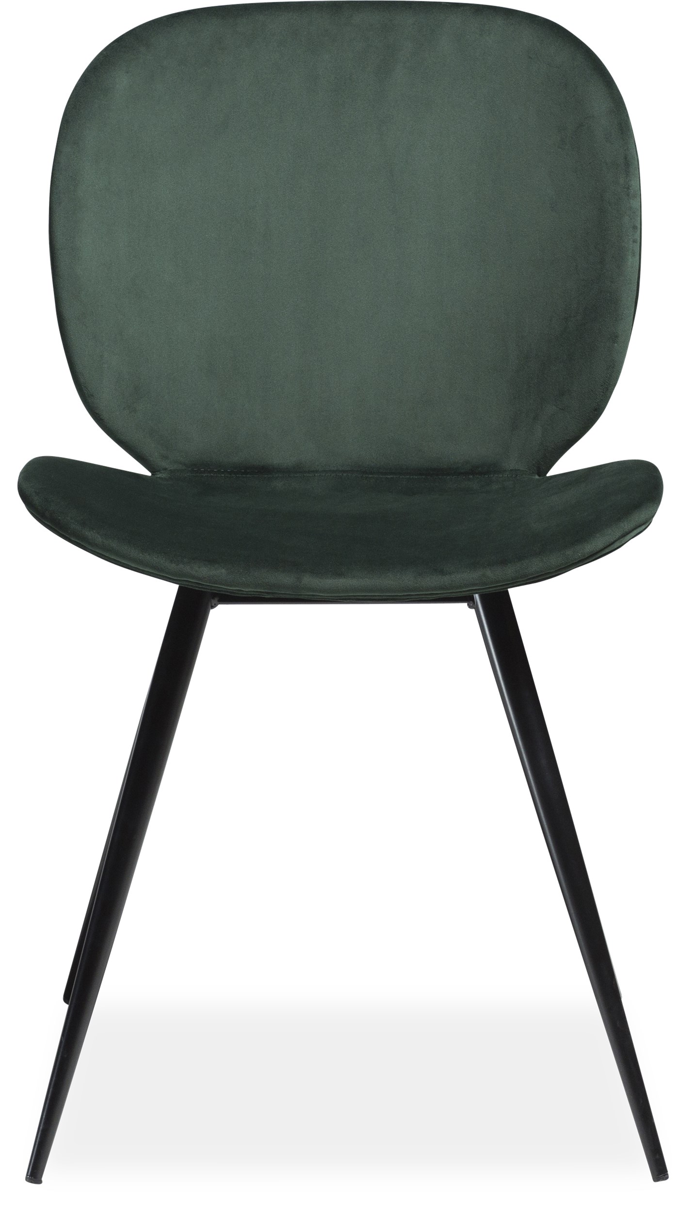Cadiz matstol - Sits i emeraldgrönt sammetstyg och ben i svartlackerad metall