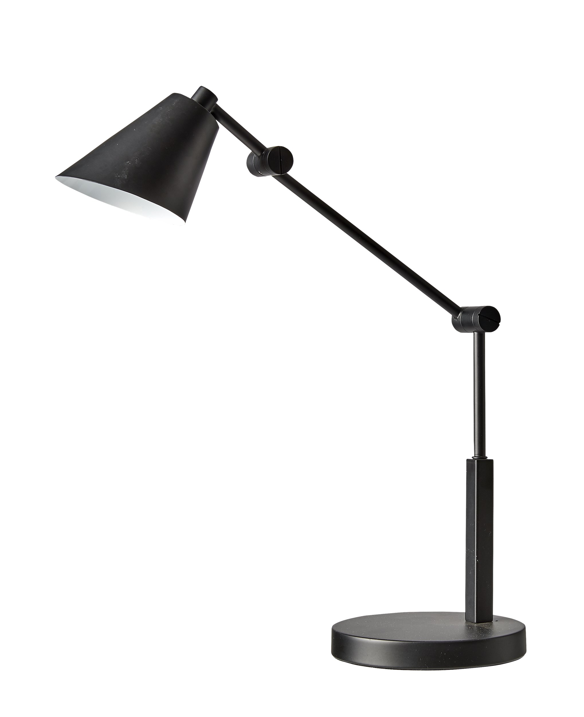 Chili Bordslampa 55 x 11 cm - Svart metallskärm och bas och svart textilsladd