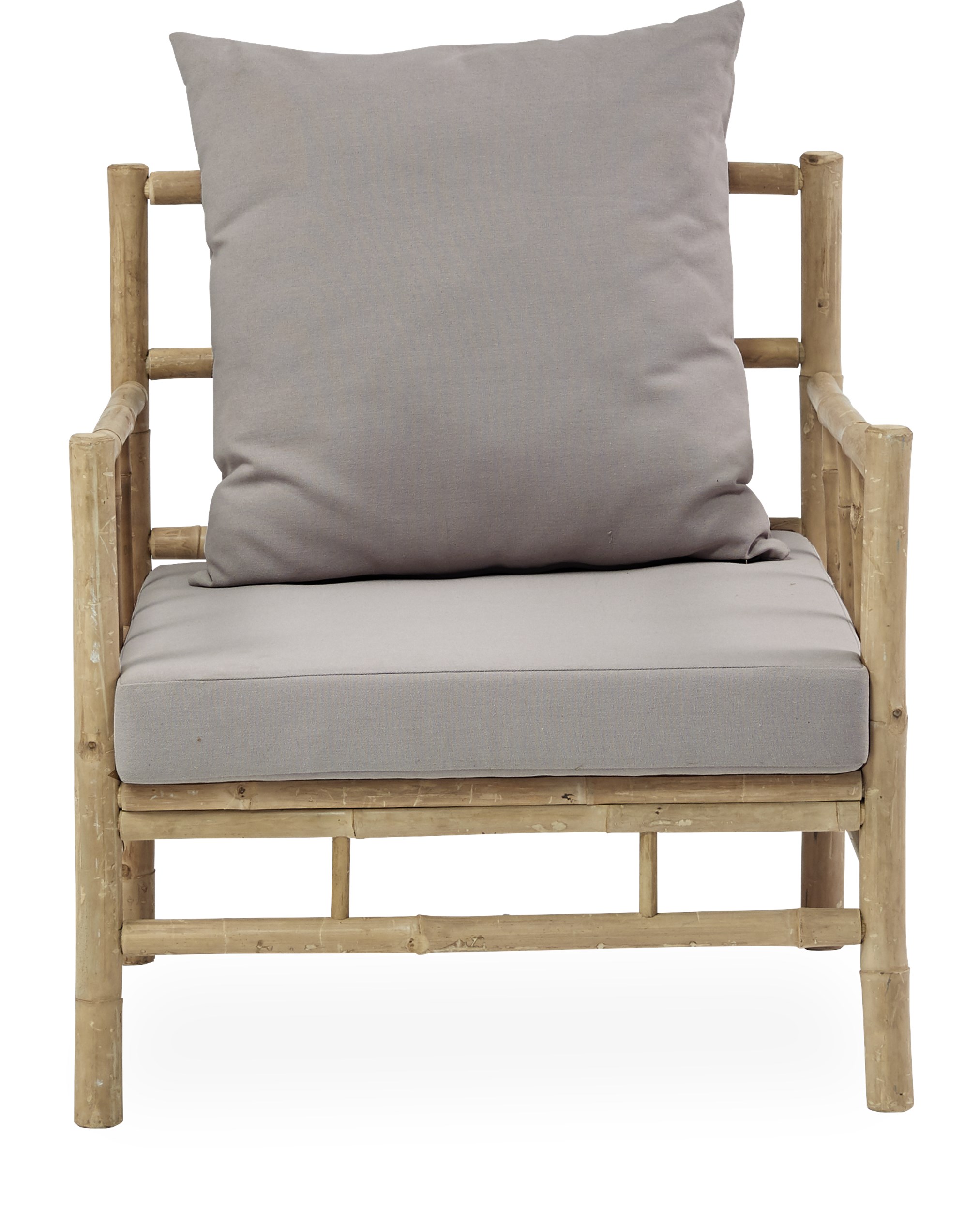 Halong Lounge vilostol - Bambu, dyna i naturfärgad polyester och kudde i naturfärgad polyester