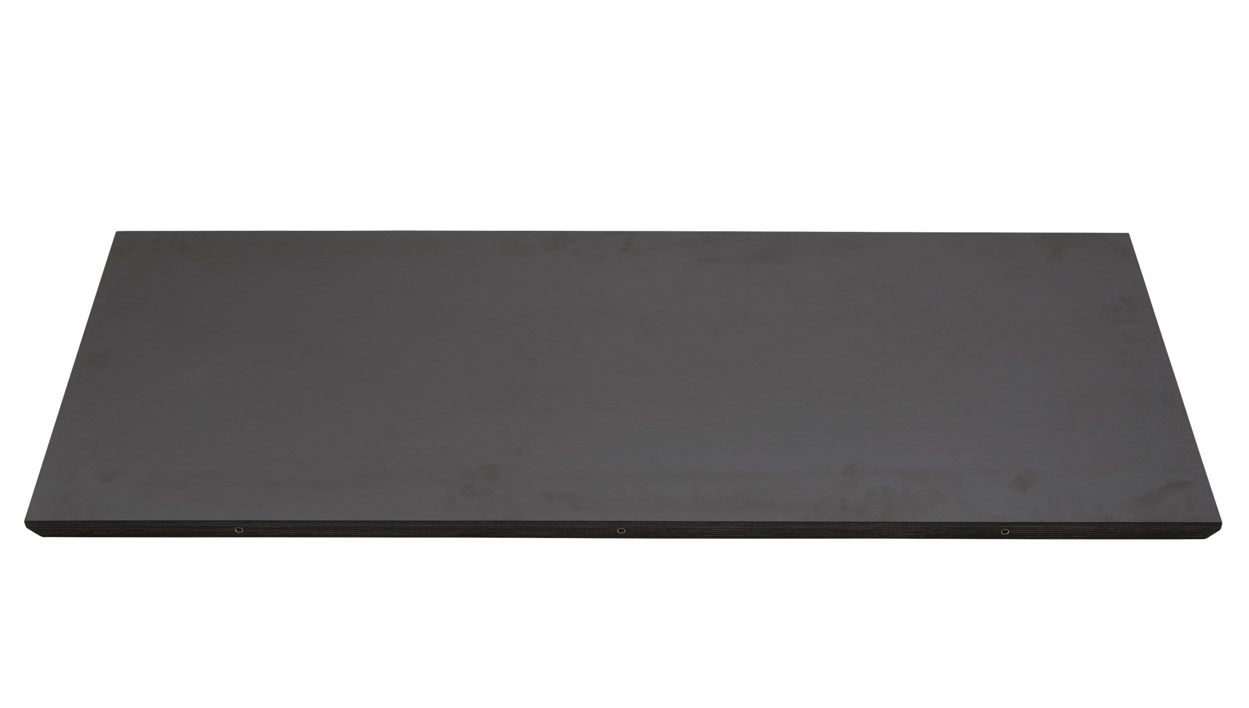 Haslev 9 Iläggsplatta 50 x 120 cm - Topp i grafitgrå laminat och kant i mörk, gråoljad plywood