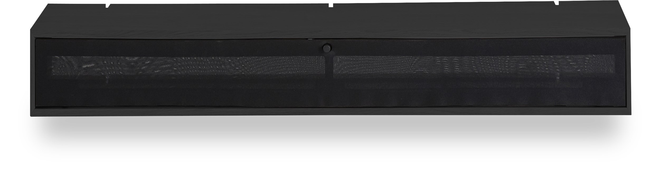 Less AV tv-möbelmodul - Svartmålad ekfaner och lock i svart textil