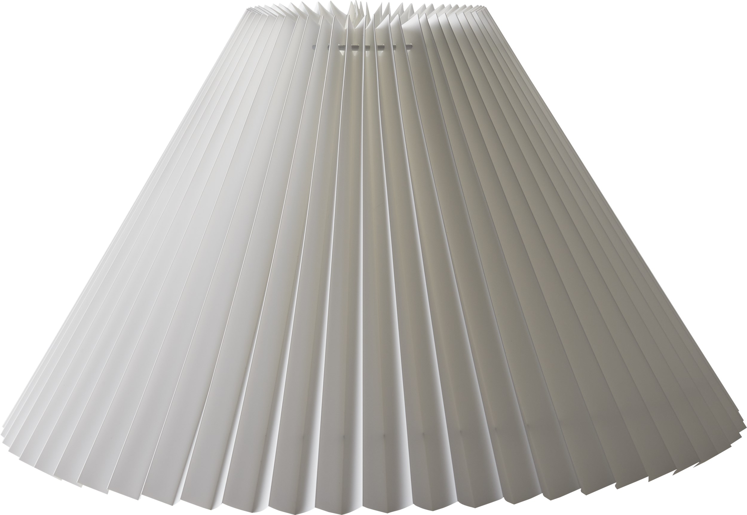 Solo Lampskärm 21,5 x 35,5 cm - Vitt tyg plisséskärm och innerskärm i vit folie