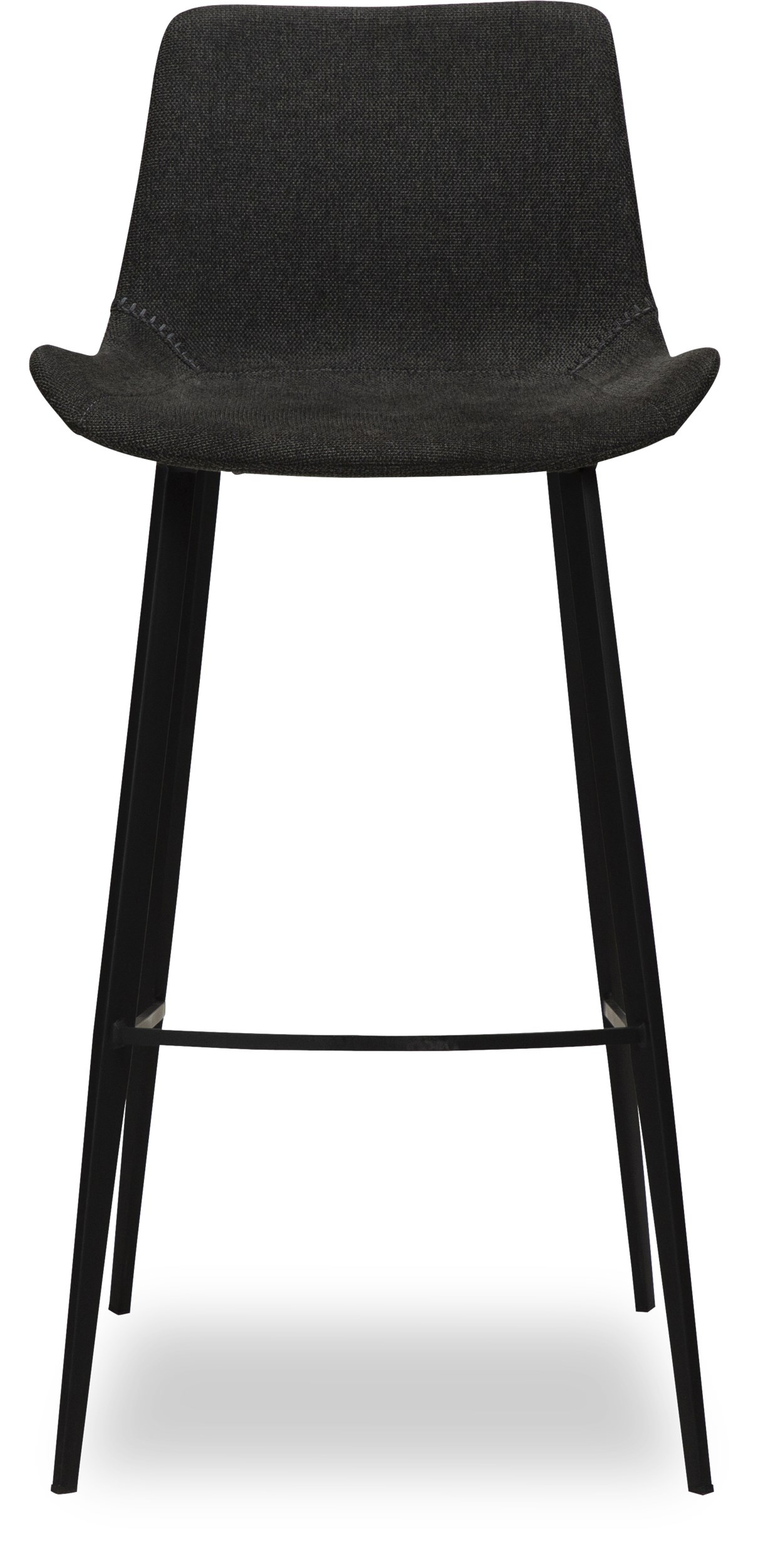 Hype Barstol - Sits i crow black textil och ben i svartlackerad metall