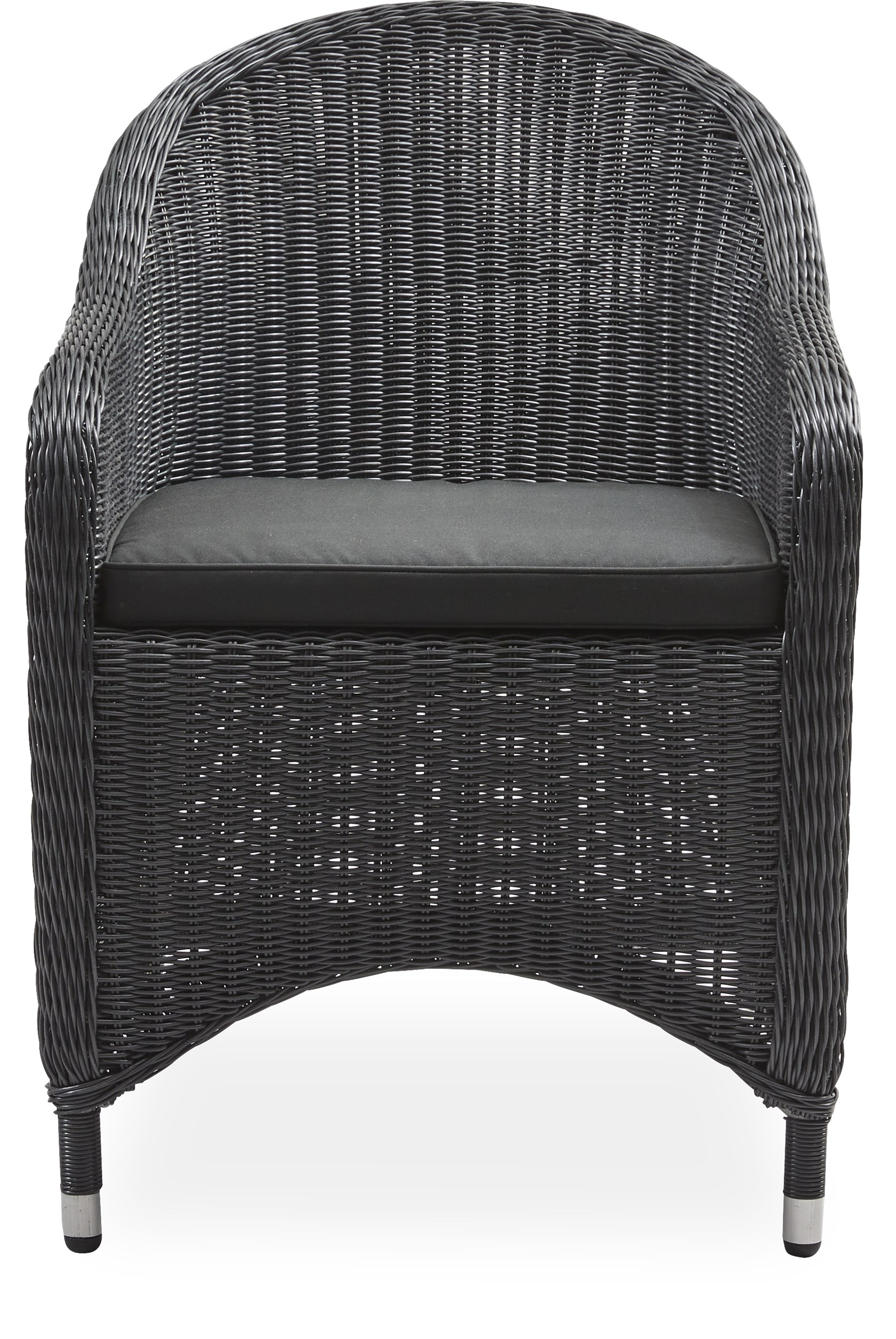 Mali Trädgårdsstol - Svart polyrotting, stomme i aluminium och dyna i svart polyester