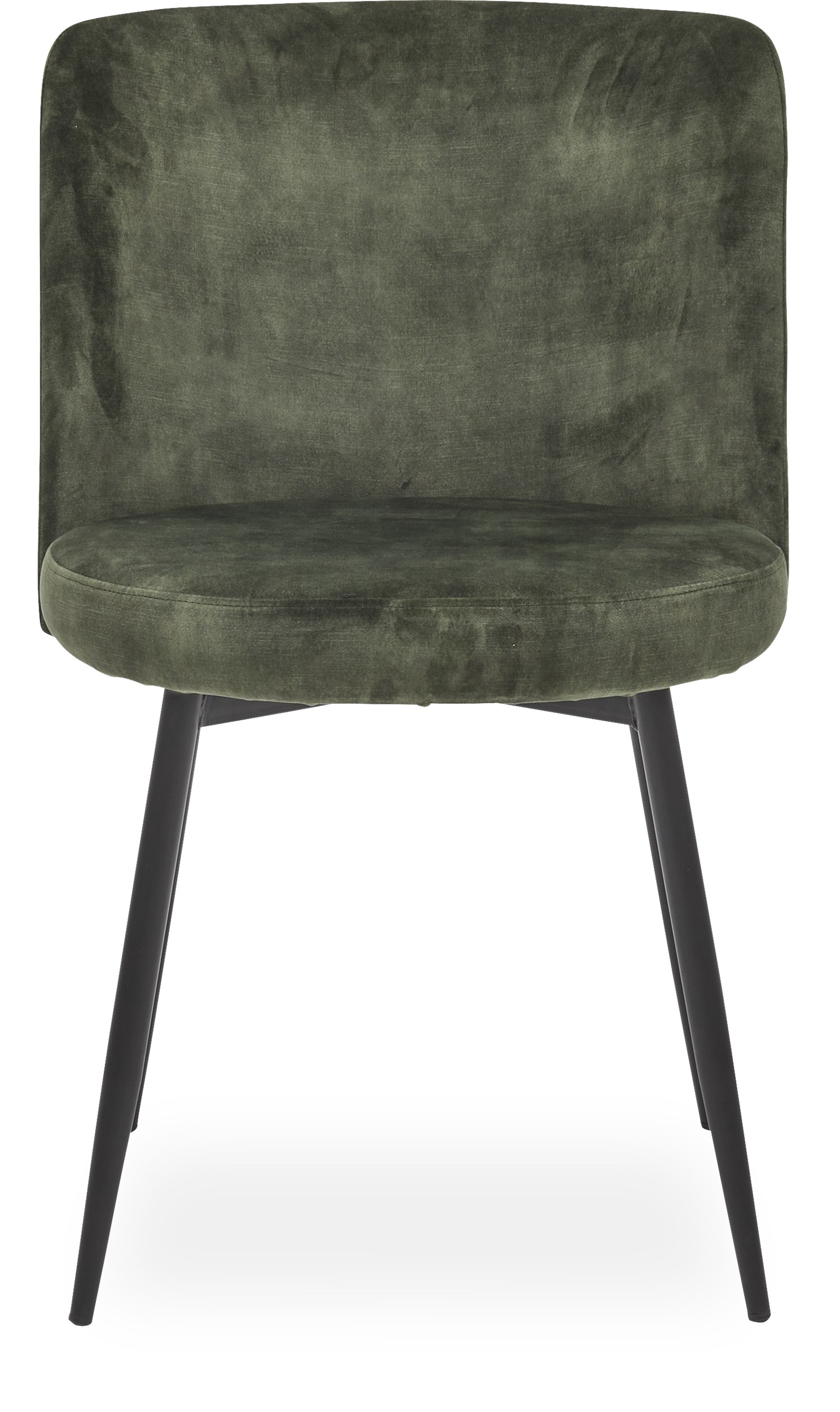 Bray matstol - Sits i mossgrön sammet och ben i svart pulverlackerad metall