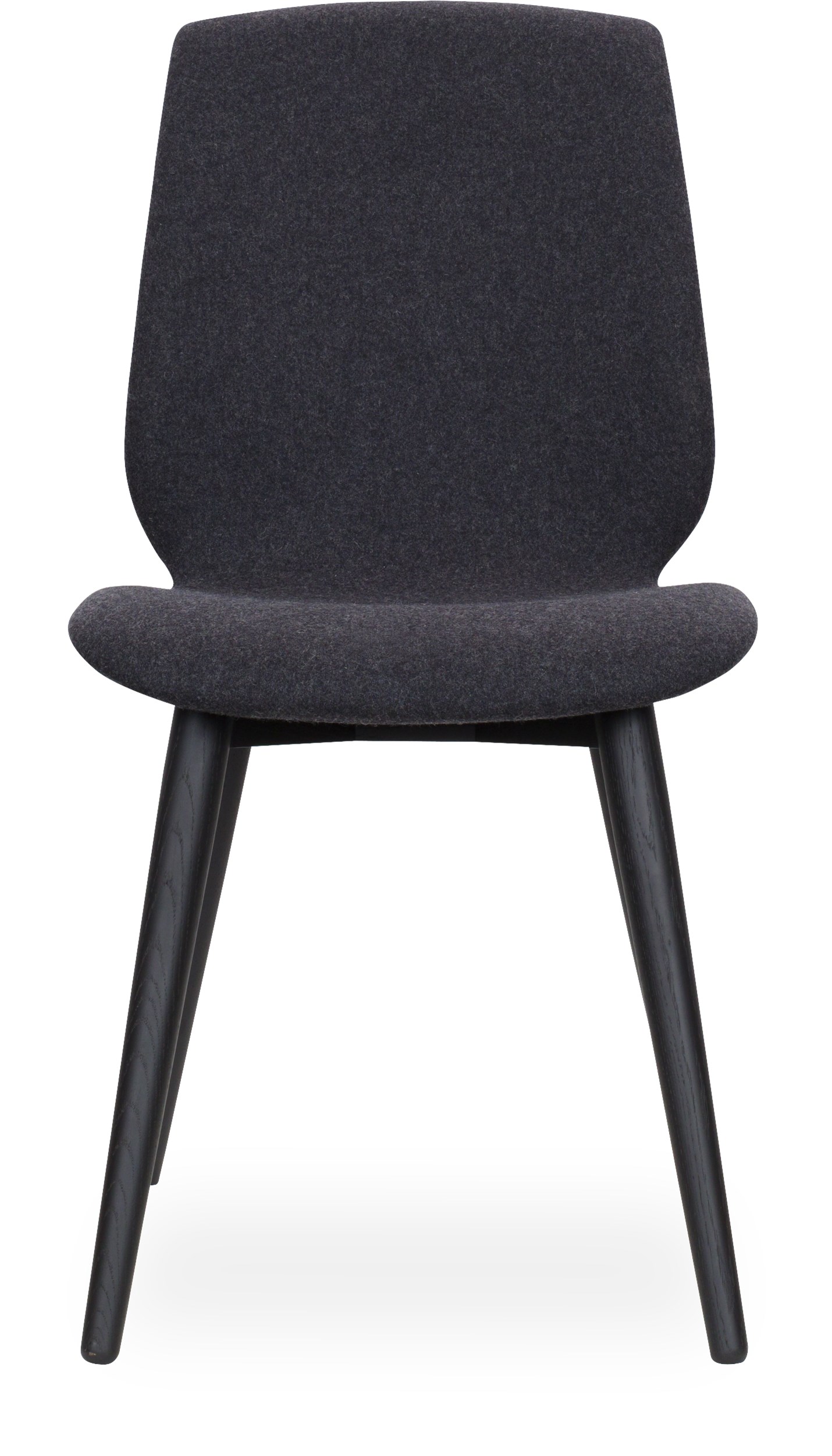 Share XL Curve matstol - Sits i 24 Dusty charcoal filt och curveben i svartbetsad mattlackad ek