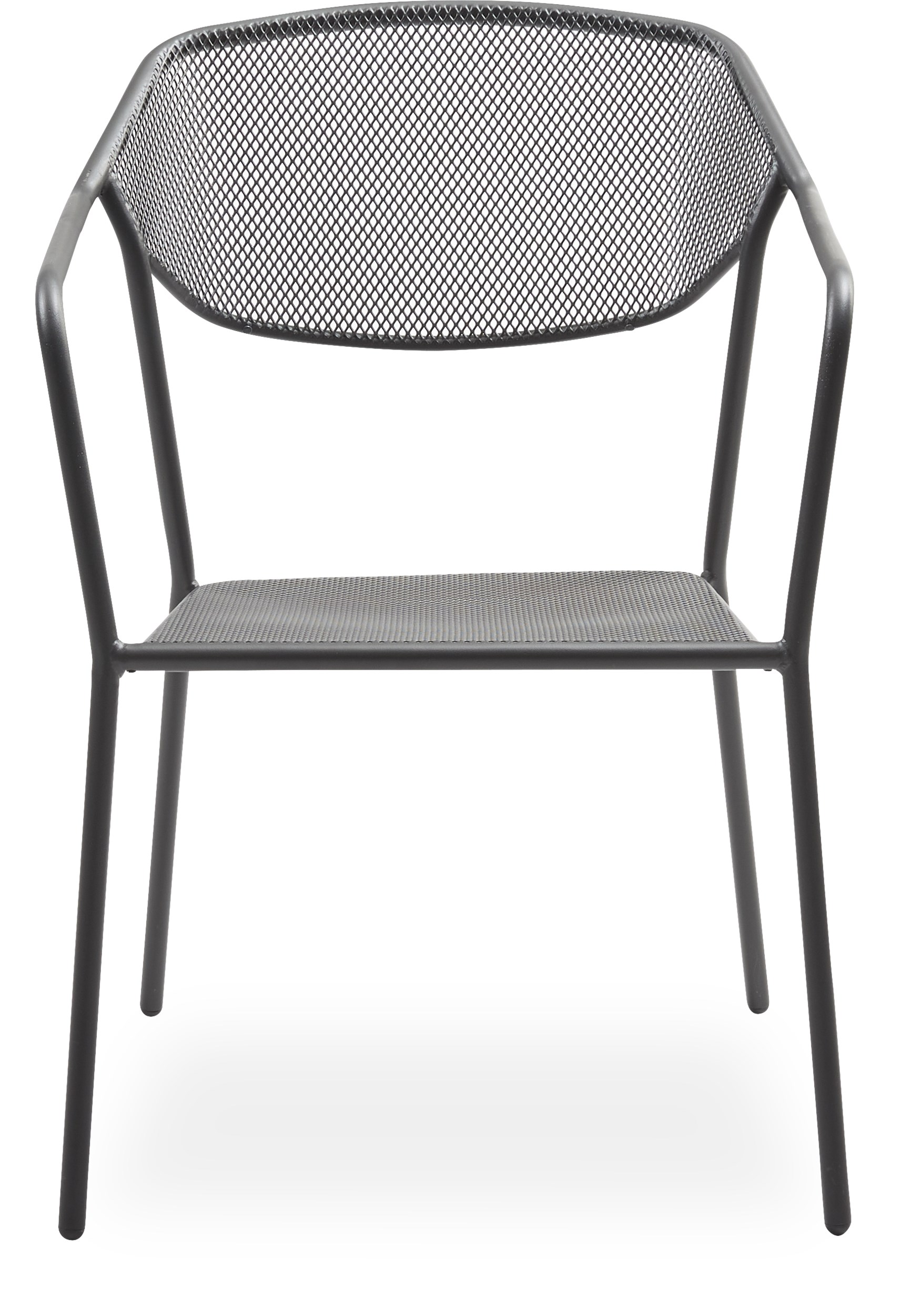 Risi Trädgårdsstol - Sits i grått, pulverlackerat stål och stomme i grått, pulverlackerat stål