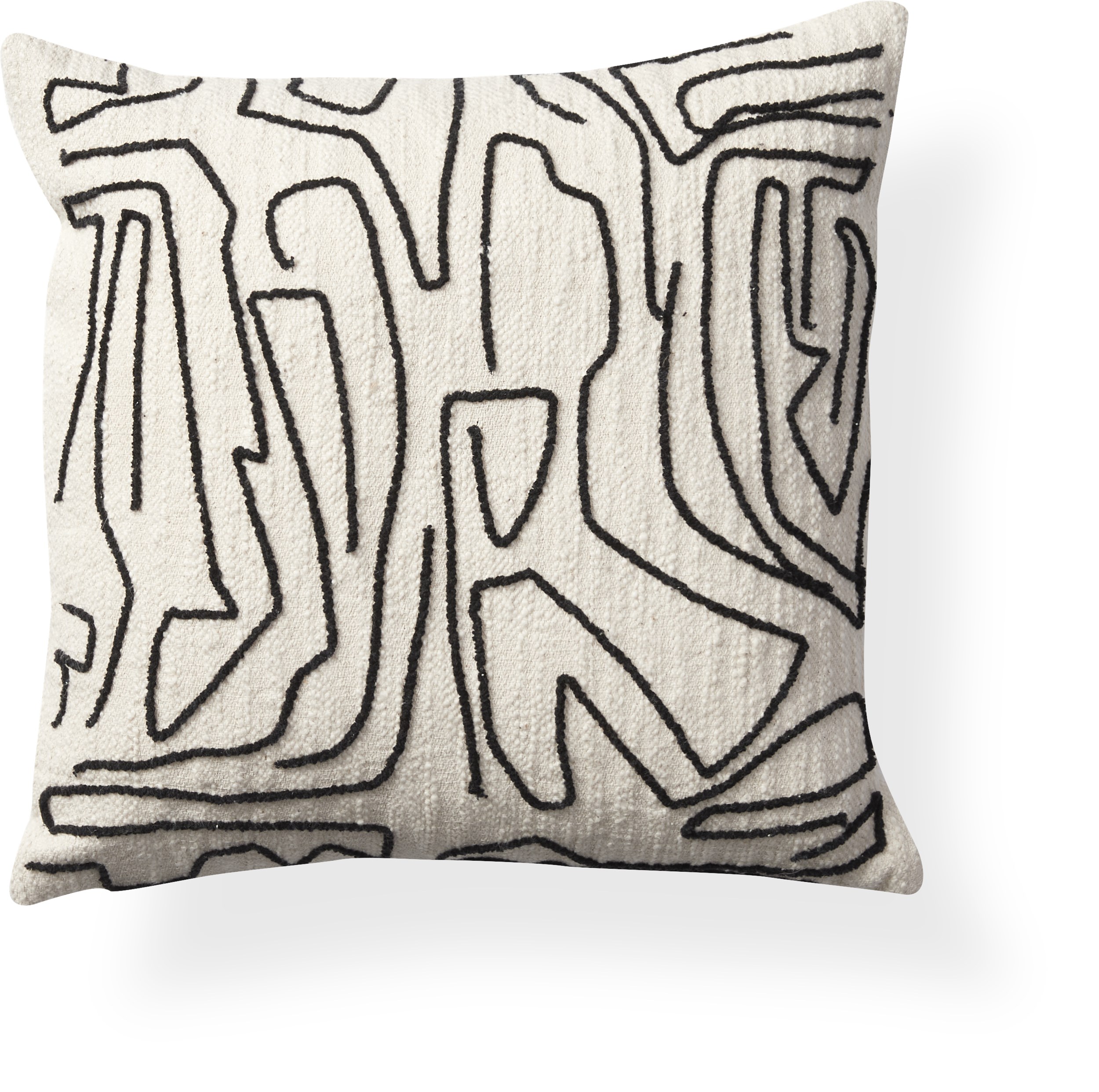 Alyssa Kuddfodral - Off-white bomull och svart abstrakt mönster