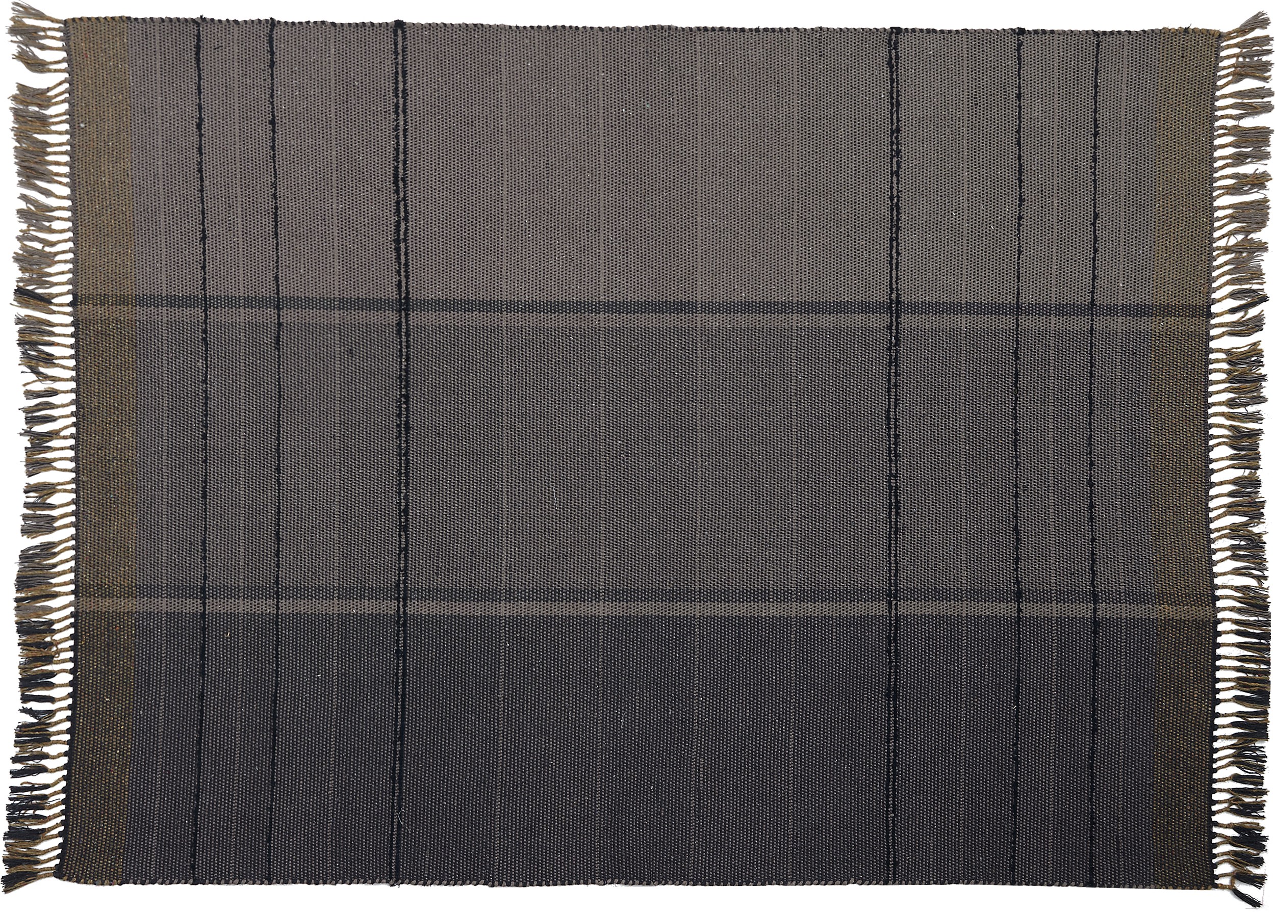 Bremdal Kelimmatta 160 x 230 cm - Taupefärgad ull/bomull och med ränder