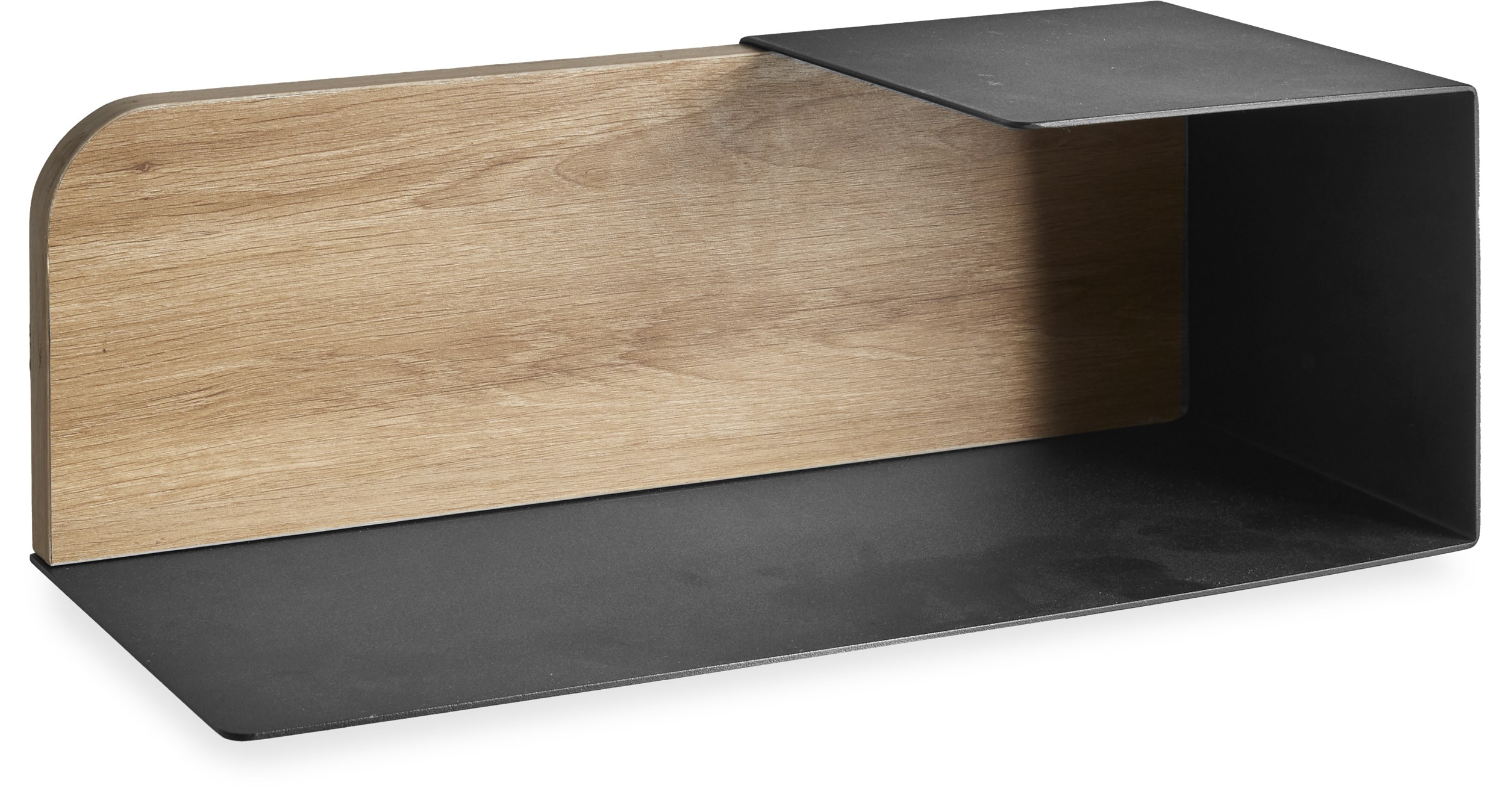 Frame Sängbord - Svart pulverlackerad metall och bakplatta i melamin