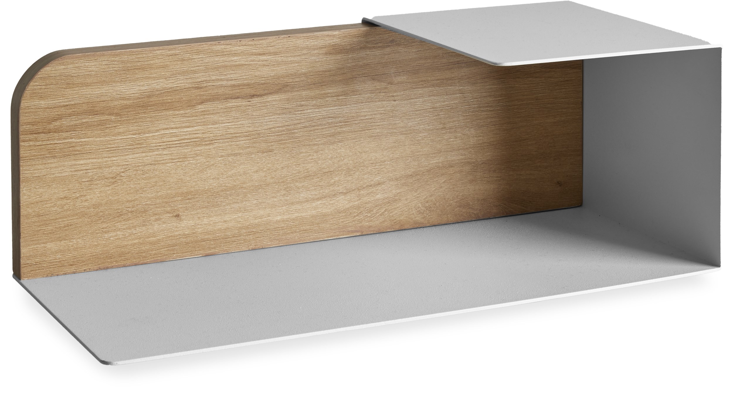 Frame Sängbord - Vit pulverlackerad metall och bakplatta i melamin