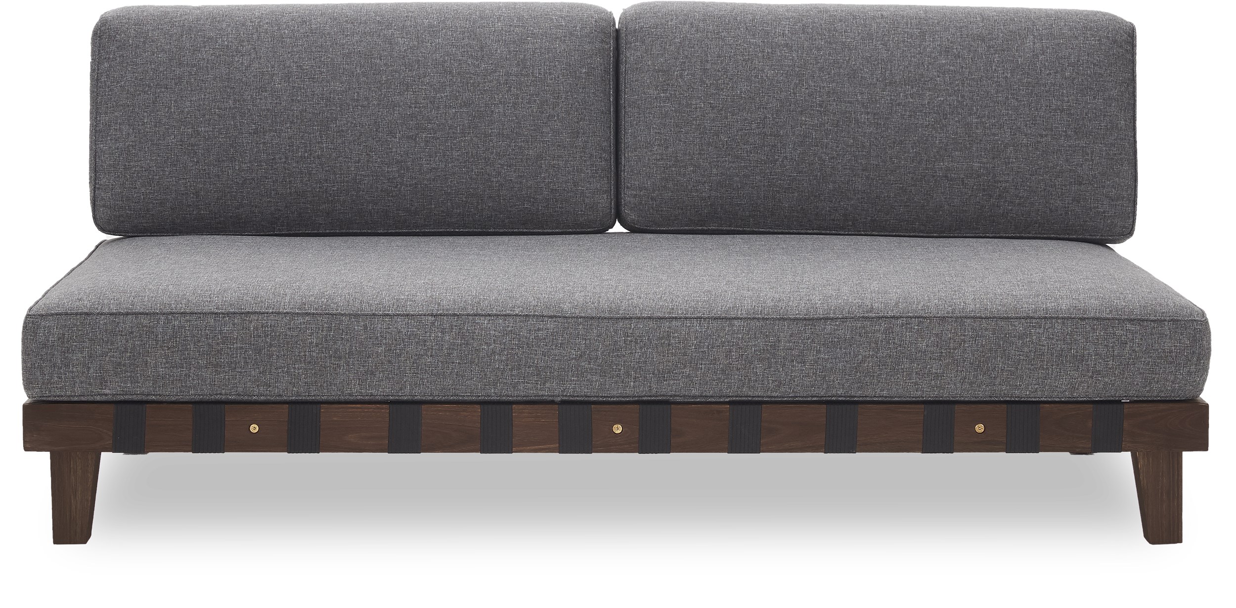 Langkawi Lounge soffa - Mörkbrun oljad FSC® eukalyptus och dyna i grå olefin 190 g