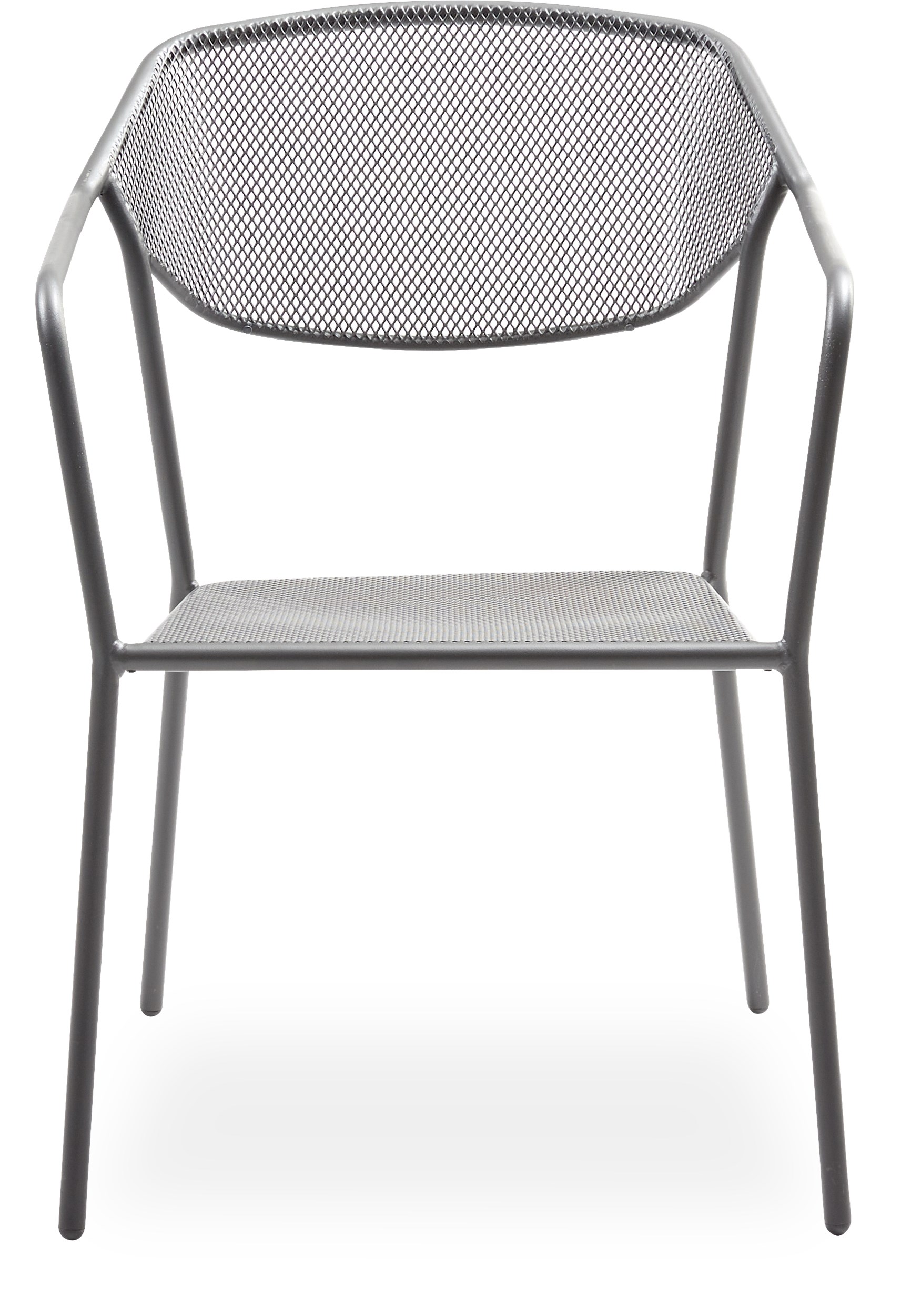 Risi Trädgårdsstol - Sits i ljusgrått, pulverlackerat stål och stomme i ljusgrått, pulverlackerat stål