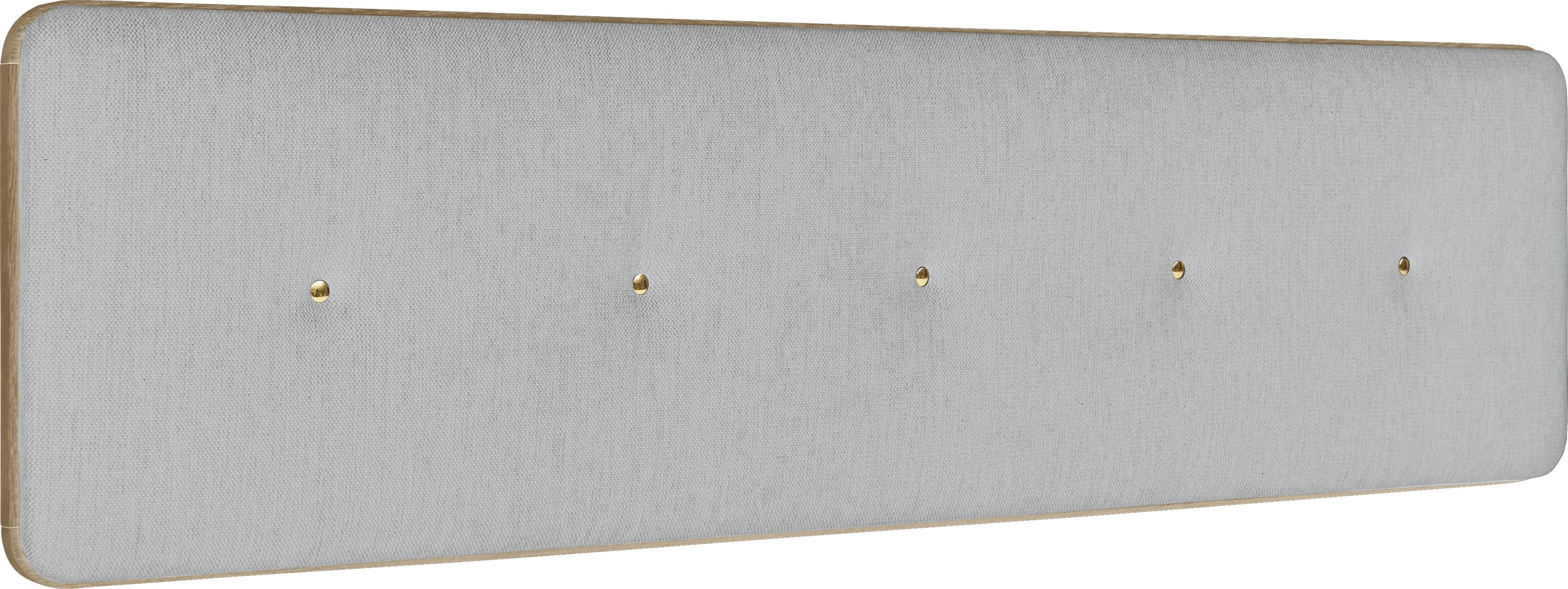 Match Small Sänggavel 180 x 45 x 6 cm - Light grey och ram i mattlackerat ekfaner