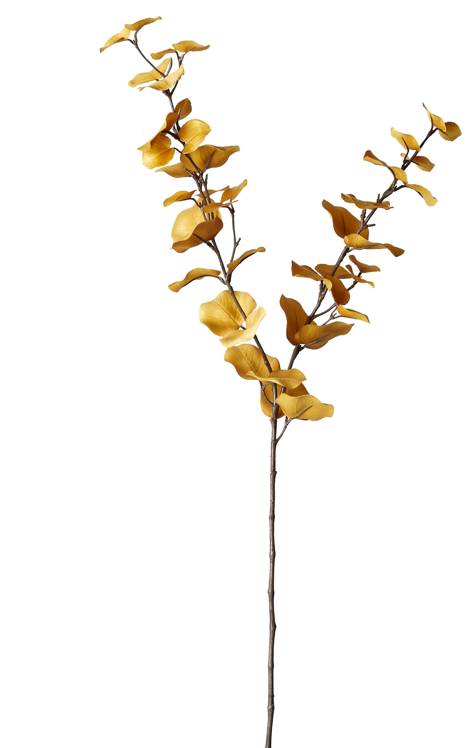 Eucalypthus konstgjord växt 90 cm - Gula/orange blad och brun stjälk