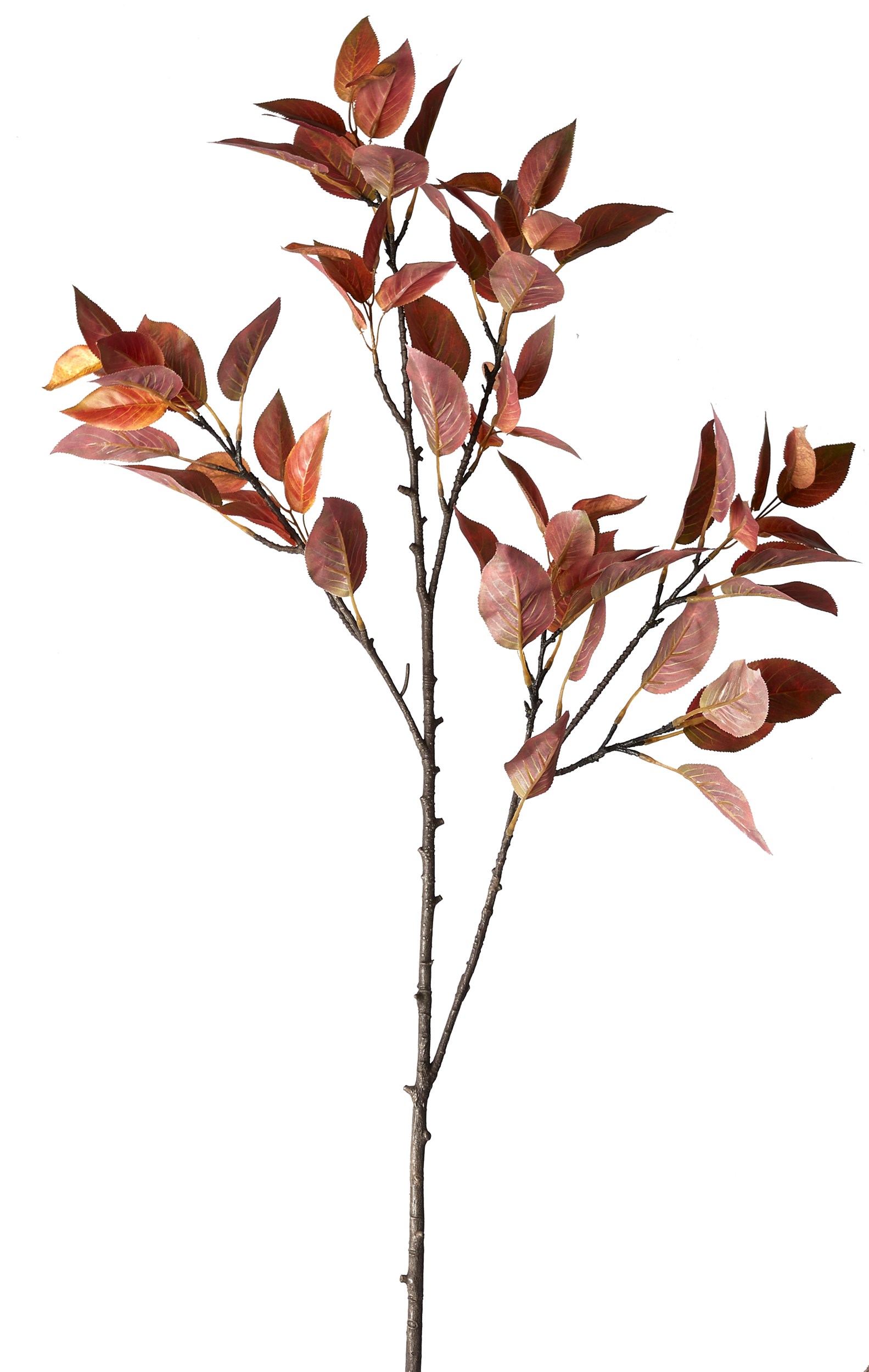 Malus konstgjord växt 115 cm - Orange blad och brun stjälk