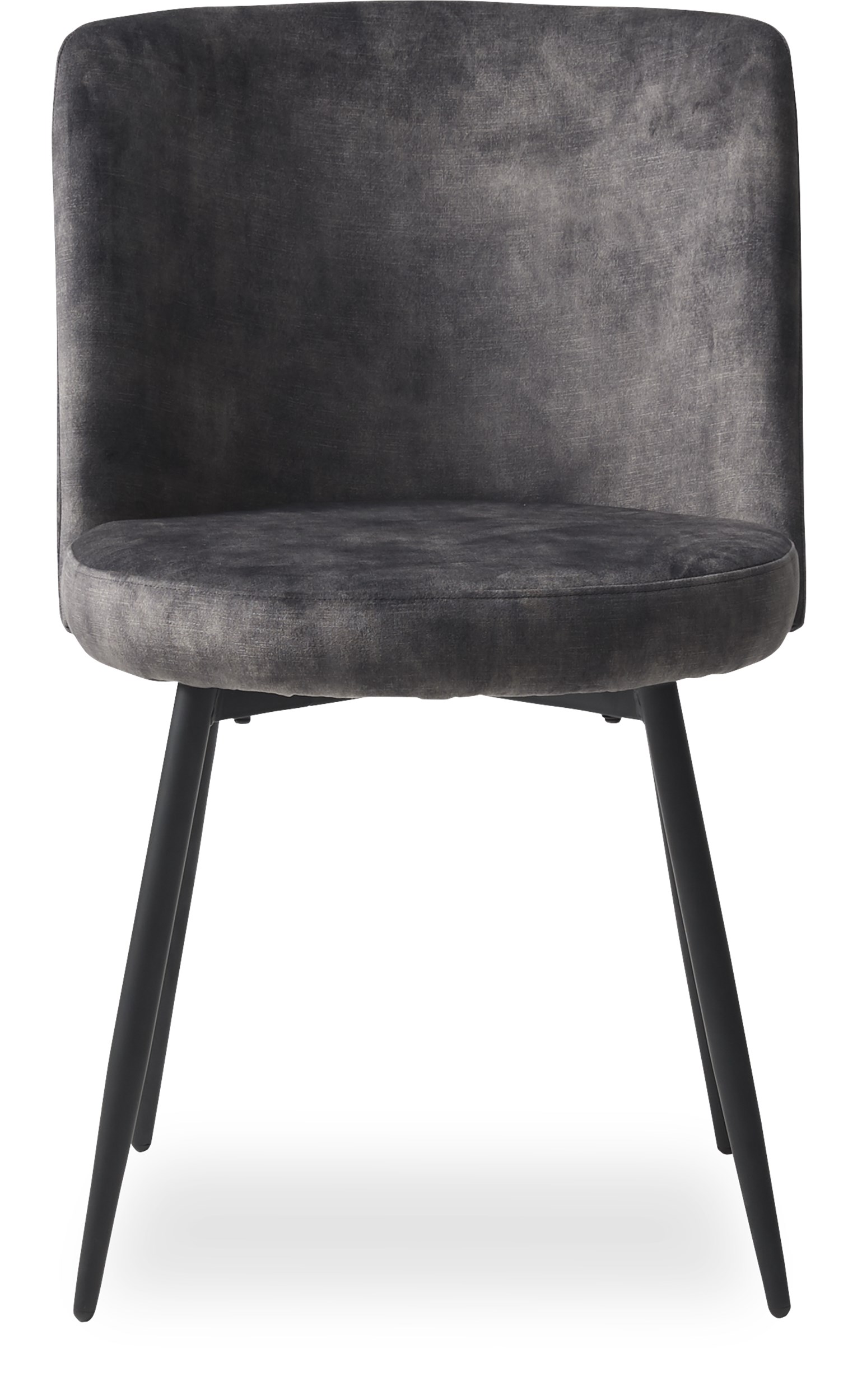 Bray matstol - Sits i grey sammet och ben i svart pulverlackerad metall
