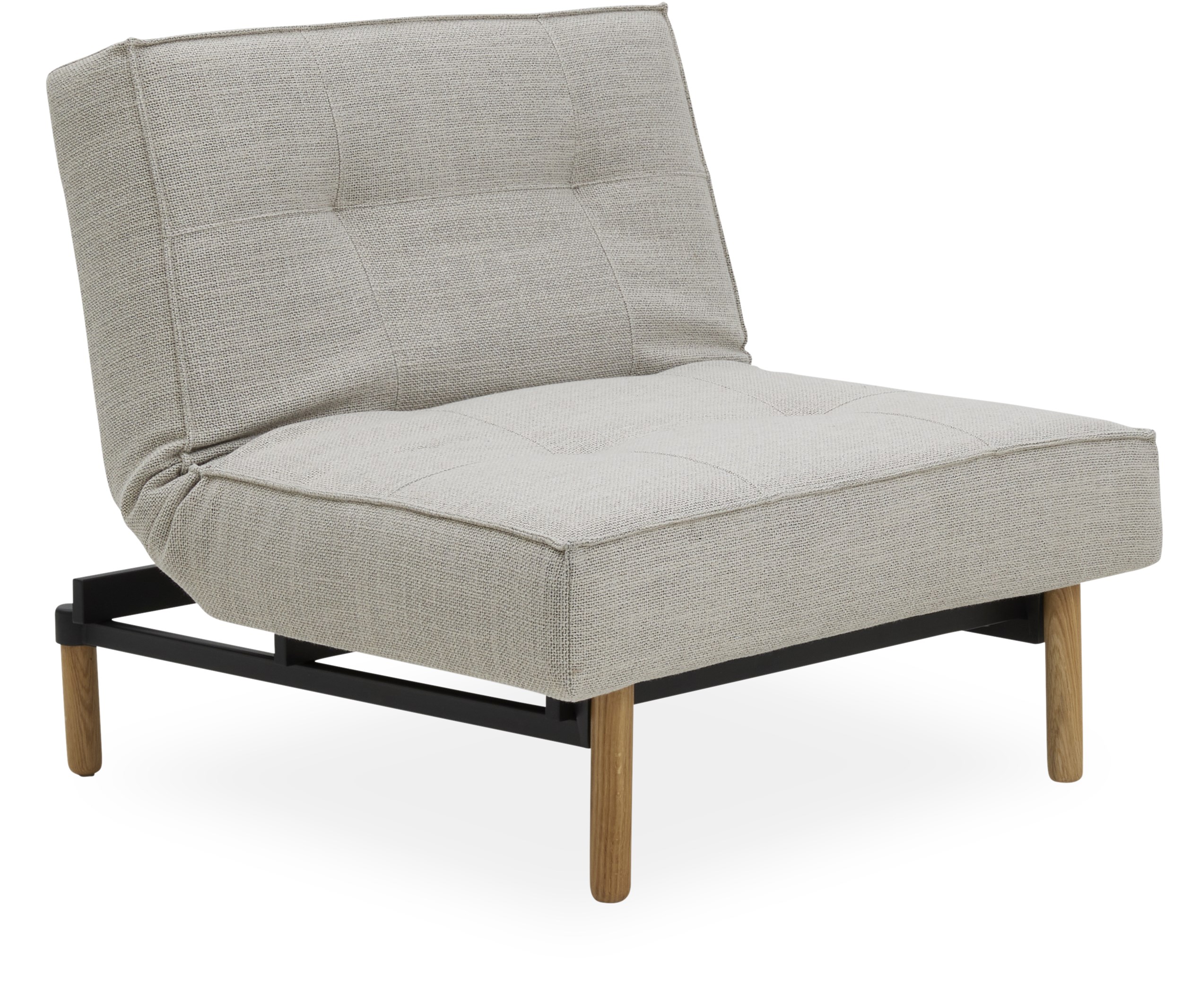 Innovation Living - Havanna Lounge stol - Kenya 579 gravel, 10 cm. madrass med pocketfjädrar och ben i massiv ek