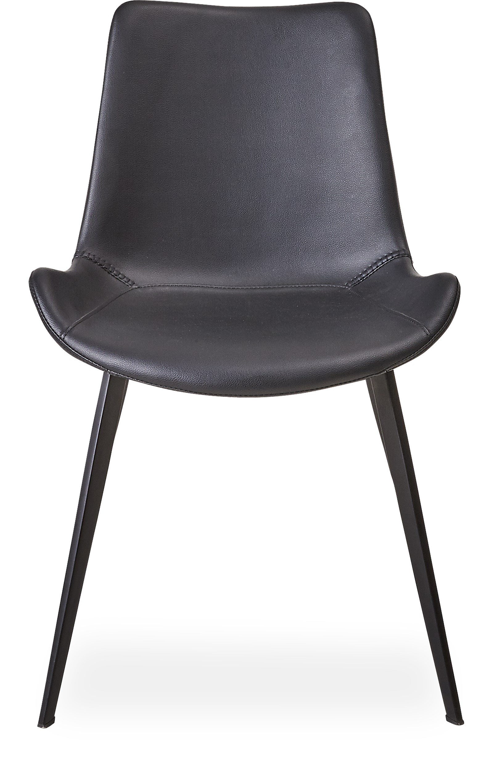 Hype matstol - Sits i svart konstläder och ben i svartlackerad metall