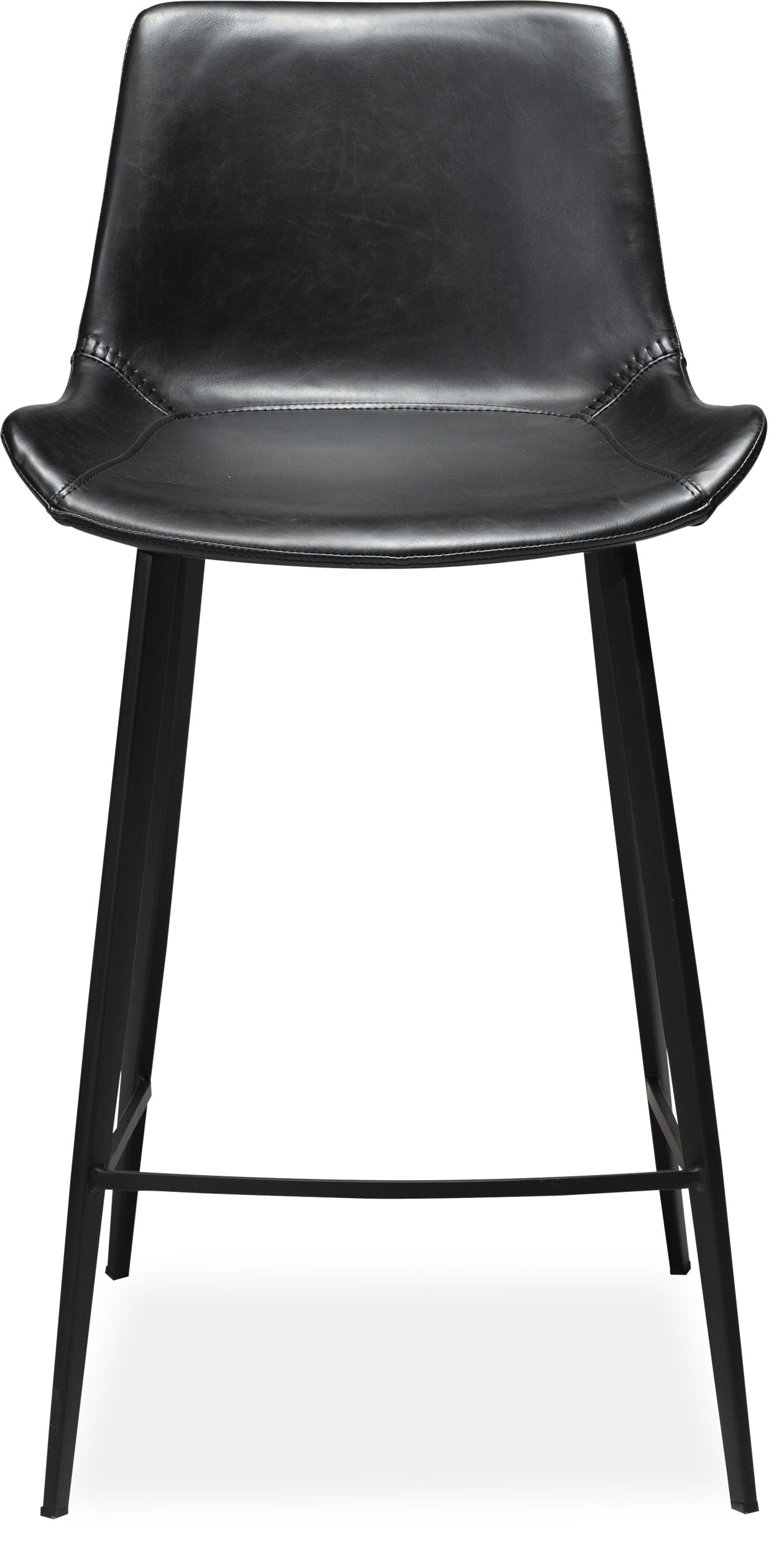 Hype Counterstol - sits i svart vintage konstläder och ben i svartlackerad metall