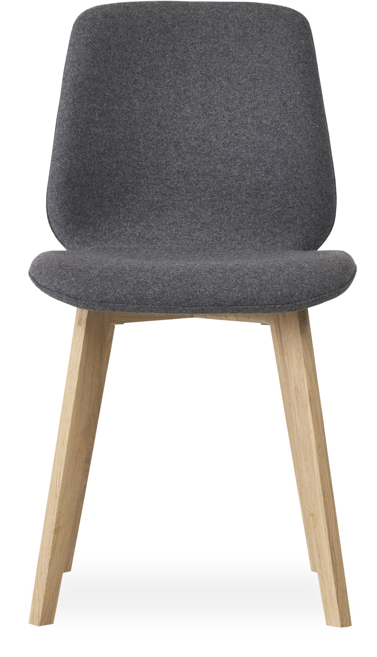 Share matstol - Sits i 26 Dusty grey filt och edgeben i vitpigmenterad mattlackad ek