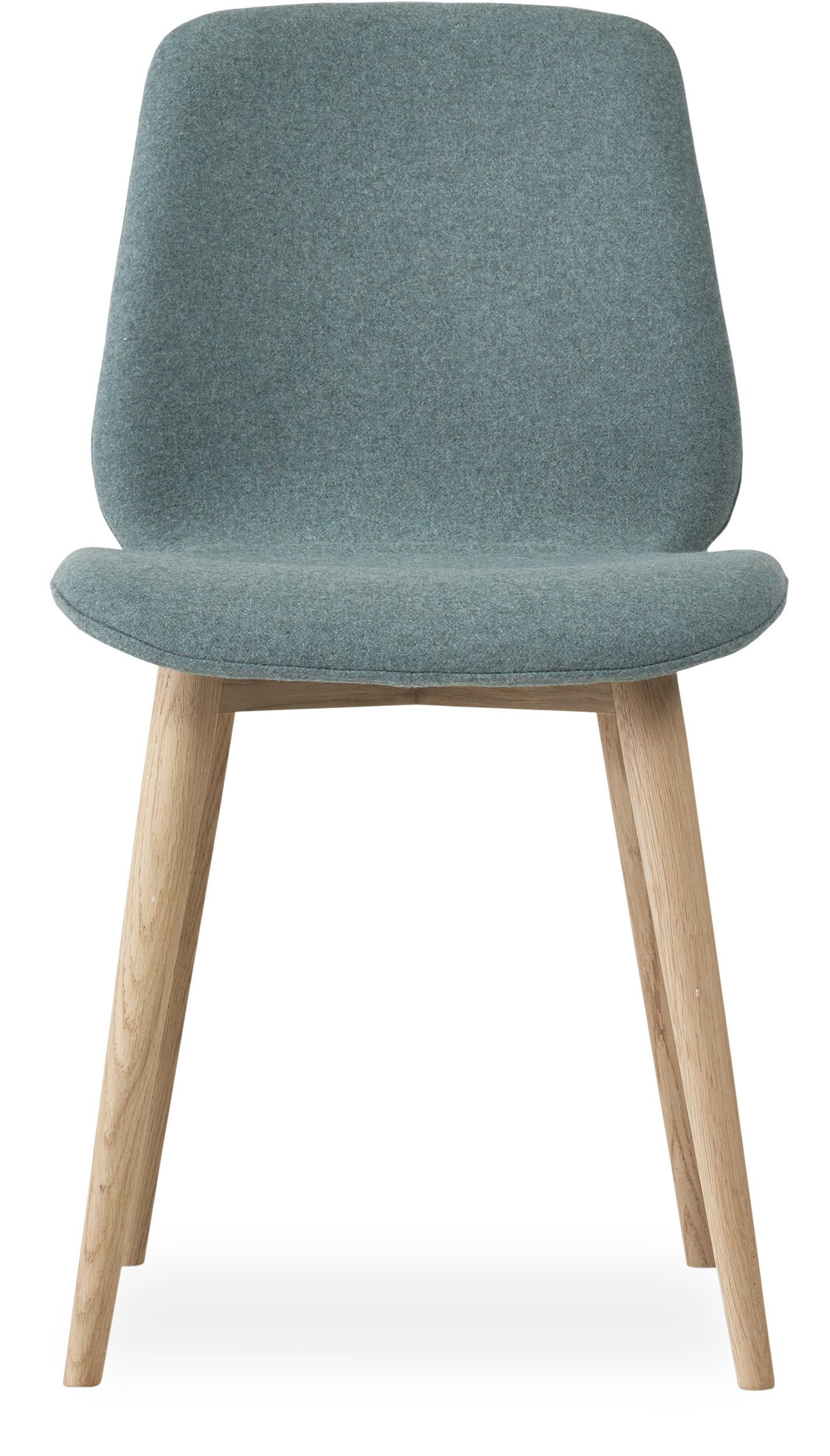 Share matstol - Sits i 22 Dusty green filt och curveben i vitpigmenterad mattlackad ek