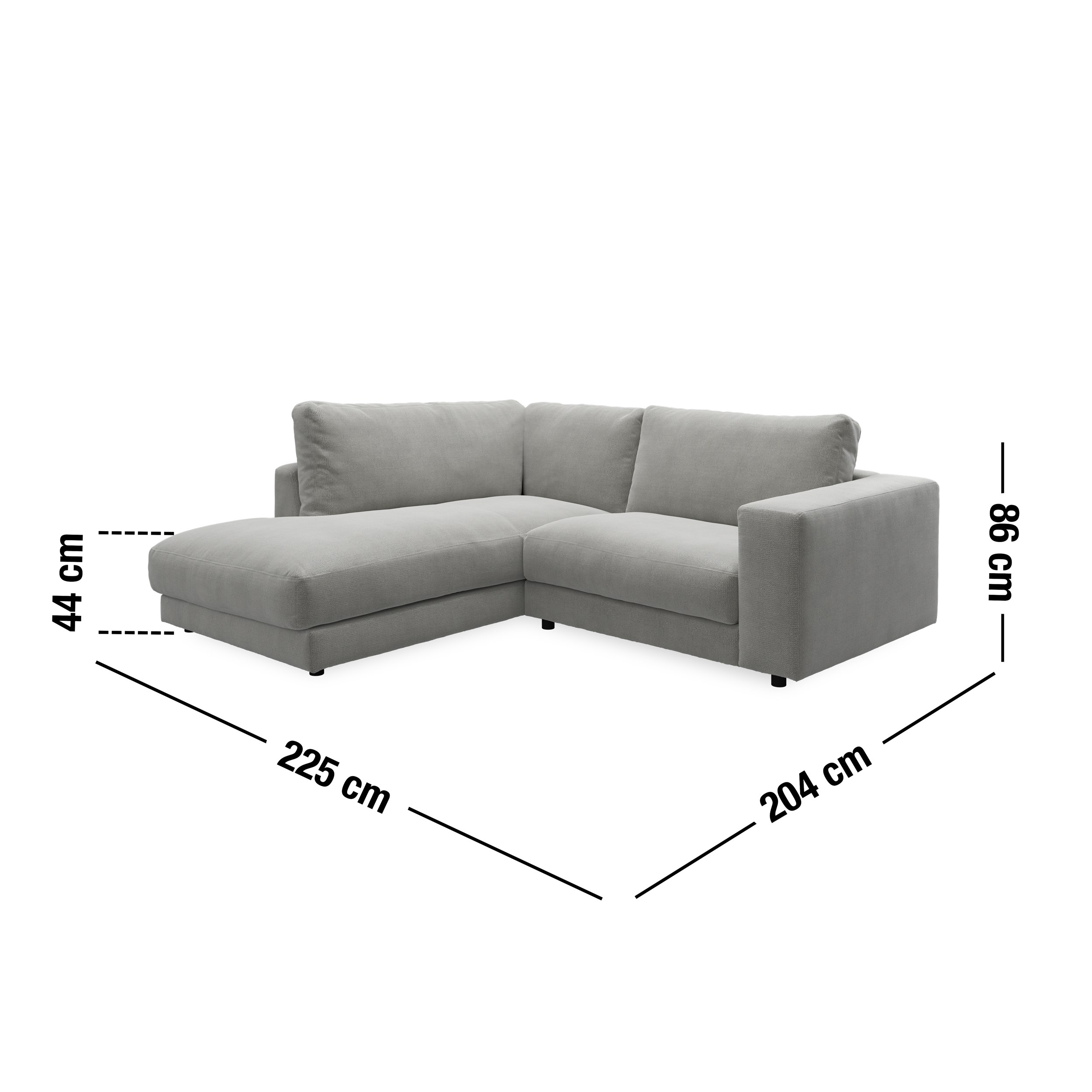 Bennent vänstervänd soffa med divan 